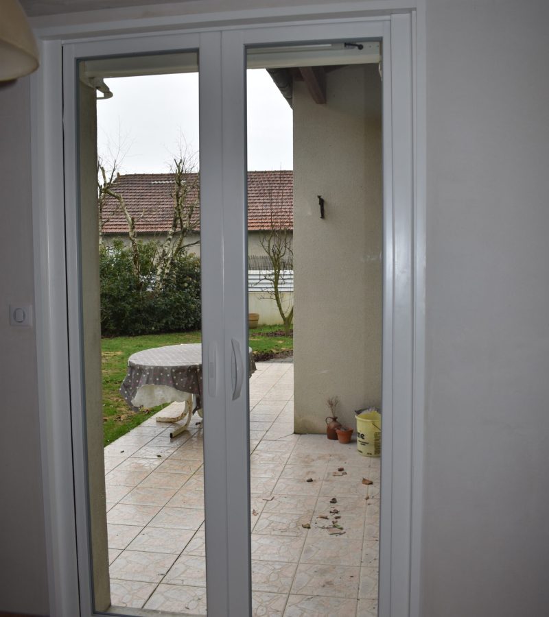 Vue intérieure de la baie avec la finition du doublage cloison